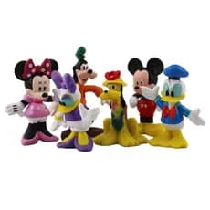 20266 Peças/Lote Bonecos de Ação em PVC do Mickey, Minnie, Donald, Daisy Duck, Pluto e Goofy, Modelo de Desenho Animado,
