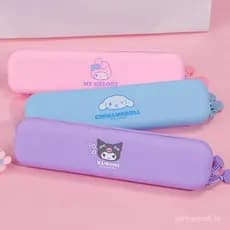 Estojo de Lápis de Silicone Sanrio Kuromi My Melody Coca-Cola, Bonito e Divertido, Porta-Canetas para Estudantes