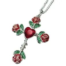 Colar De Crucifixo Gótico GODD Estilo Vitoriano Com Corrente Ajustável De Rosa Elegante