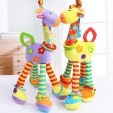 Boneca De Pelúcia Girafa Colorida Brinquedo Para Crianças