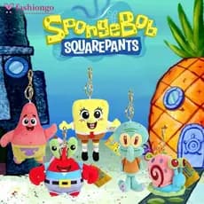 FASHIONGO 13CM Bob Esponja Brinquedo De Pelúcia Pingente Boneca Macio Aniversário Das Crianças Decoração De Natal Adereç