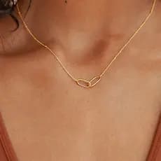 Colar feminino para clavícula, colar de aço inoxidável com corrente tipo clipe, versátil e simples.