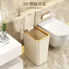 Lixeira para uso doméstico no banheiro, com um design sofisticado, adequada para quarto, cozinha e banheiro, com sistema
