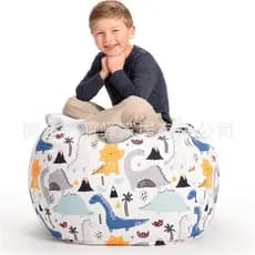 Capa de puf infantil personalizada com impressão digital para armazenamento de brinquedos de pelúcia, capa de sofá relax