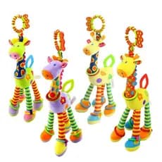 Brinquedo de pelúcia girafa Happymonkey para berço, brinquedo de chocalho de animal de desenho animado para berço, brinq