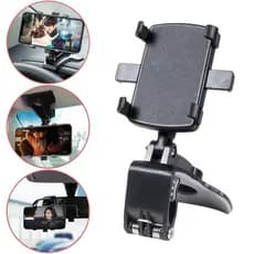 Suporte de celular para painel de sol, suporte de celular multifuncional para painel de carro, suporte de navegação para