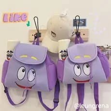 [Estoque Pronto] Dora Adventure Dora Schoolbag Tamanho grande Novo estilo Mochila de aventura Desenhos animados Alunos d