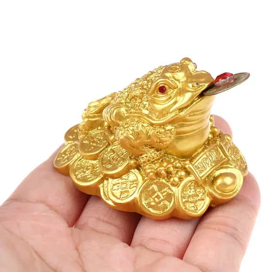 Lucky Feng Shui Chinês Antigo Sapo De Moeda De 3 Pernas Figurino De Rã De Mesa Decorativa Ornamento Decorativo Para Deco