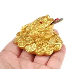 Lucky Feng Shui Chinês Antigo Sapo De Moeda De 3 Pernas Figurino De Rã De Mesa Decorativa Ornamento Decorativo Para Deco