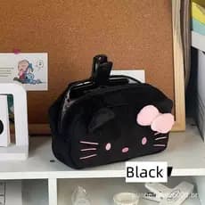 HelloKitty Bolsa De Caneta De Pelúcia Anime Figura Menina Estojo De Lápis De Desenho Animado Armazenamento De Papelaria