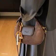 All-Match moda High-End feminino bolinho saco 2025 novo estilo outono inverno camurça nicho Design portátil saco Diagona