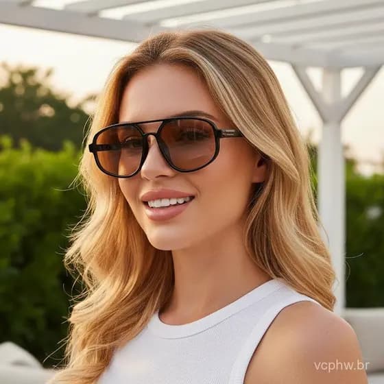 Óculos De Sol Estilo Duplo Versátil Moda Feminina Retrô UV BridgeStreet