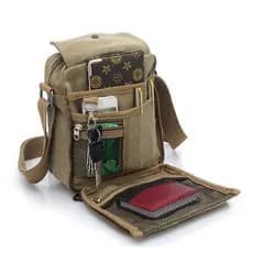 Bolsa transversal pequena casual masculina da moda, bolsa de lona moderna, bolsa de ombro, bolsa masculina, bolsa de via
