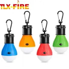Lâmpada de camping, luz para barraca de camping, luz de sinalização de emergência portátil com 3 LEDs, gancho mosquetão,