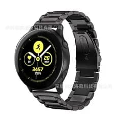 Compatível com Samsung Galaxy Watch6 Active, pulseira de aço de três elos de 20MM, pulseira universal para Samsung.