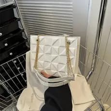 High-End luz luxo nicho leite chá cor axilas saco feminino 2024 novo estilo Commuter um ombro mensageiro Baguette saco o