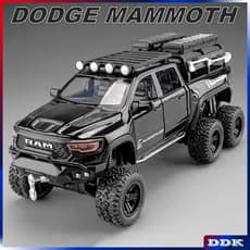 1 : 32 DODGE RAM Mamute 6x6 Modelo De Liga Fundida Brinquedo Carro Crianças Amigos Presente