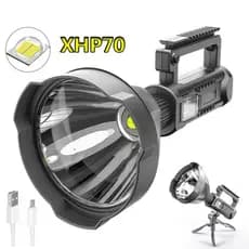 Nova Lanterna LED P70 de Alto Brilho para Uso Externo, Iluminação Multifuncional, À Prova d'Água, Recarregável e de Long