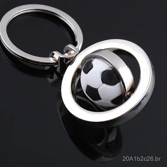 Chaveiro de futebol de venda direta, chaveiro giratório de basquete, pingente de corrente, lembrança promocional esporti
