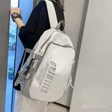Mochila escolar bicolor para estudantes do ensino médio feminino, mochila simples de estilo japonês para estudantes do e