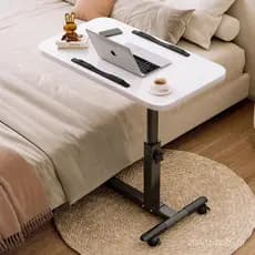 Mesa de cabeceira de chão, mesa ajustável minimalista, mesa de computador moderna dobrável, mesa de quarto para pessoas