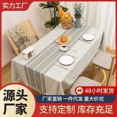 Toalha de mesa estilo ins mais vendida para bancas, em algodão-linho, lavável, impermeável, à prova de óleo, estilo nórd