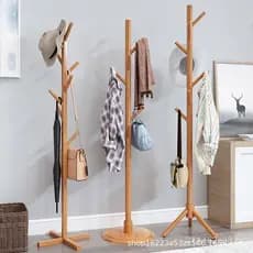 Cabideiro de madeira maciça para quarto e sala de estar, cabideiro de chão, cabideiro para casa com preço especial, prat