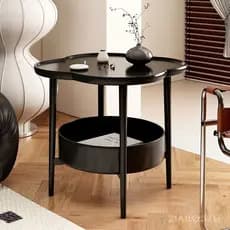 Mesa de centro para sala de estar, mesa pequena em formato de trevo de quatro folhas para uso doméstico, mesa lateral pa