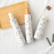 Guarda-sol feminino, proteção UV, dupla função para sol e chuva, compacto e portátil, guarda-sol dobrável totalmente aut