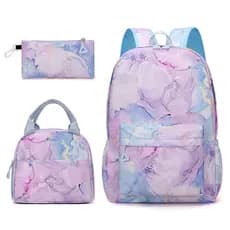 Conjunto de mochila escolar de três peças, mochila para estudantes do ensino fundamental, mochila de grande capacidade p