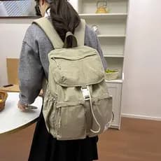 Mochila universitária feminina 2025, nova mochila casual para estudantes do ensino fundamental, mochila escolar de grand