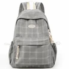 Mochila xadrez original para mulheres, versão coreana, mochila simples para estudantes universitários, mochila leve de d