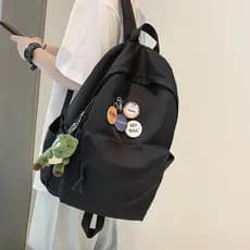 Mochila de viagem masculina de grande capacidade, mochila casual feminina de estilo japonês, mochila escolar para menino