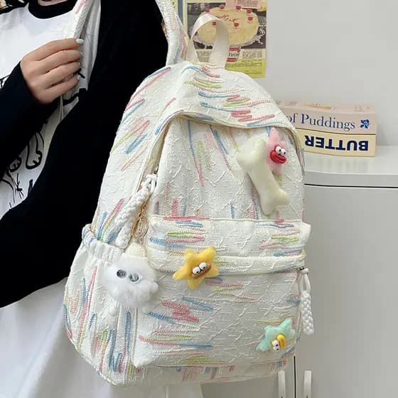 Mochila escolar para meninas do ensino fundamental, design moderno e único com alto apelo estético, adequada para estuda