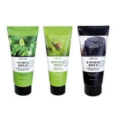 Espuma De Limpeza LEBELAGE 180ml Chá Verde/Caracol/Carvão Cuidado De Poros K-Beauty