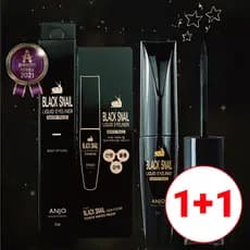 ANJO Delineador Líquido Caracol Preto 7ml À Prova D'água Fácil Estilo Maquiagem Para Os Olhos 1 + 1
