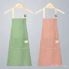 Avental de cozinha em algodão-linho anti-manchas para mulheres, avental sem mangas estilo japonês fofo, avental de traba
