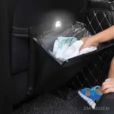 Lixeira para carro, caixa de armazenamento suspensa para encosto de banco de carro, bolsa de armazenamento dobrável e oc