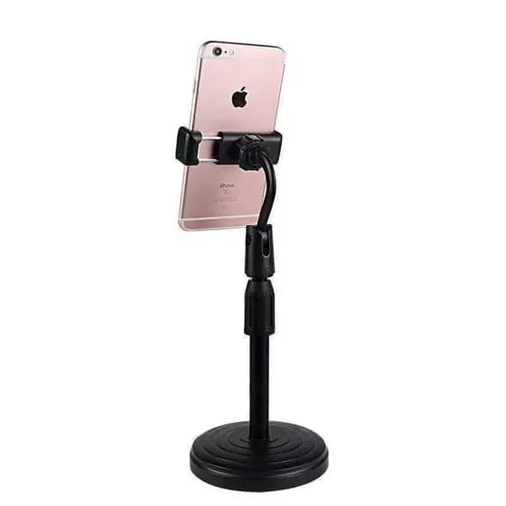 Suporte para celular com altura e rotação ajustáveis, suporte de mesa, suporte para transmissão ao vivo, suporte flexíve