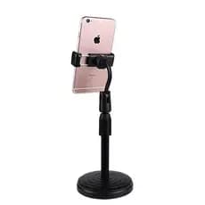 Suporte para celular com altura e rotação ajustáveis, suporte de mesa, suporte para transmissão ao vivo, suporte flexíve