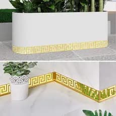 Adesivos de parede em acrílico, adesivos autoadesivos para cintura de parede, bordas decorativas para parede de fundo, d