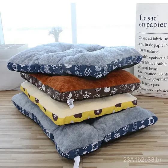 Tapete espesso para animais de estimação com forro macio, almofada quente para cama de cachorro, colchão para gato, almo