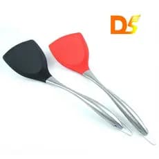 Utensílios de cozinha: Espátula antiaderente de silicone espesso, espátula de cozinha com cabo oco, espátula de aço inox