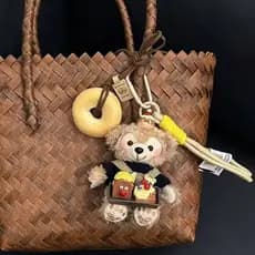 New Baker Bear Pendant Schoolbag Keychain Backpack Hanging Ornament Bag Charm Plush Doll Doll Bag Bag Charm SSv9