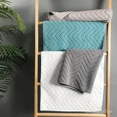 Tapete de chão para hotel, clube de spa, tapete de algodão jacquard para banheiro doméstico, macio e absorvente.