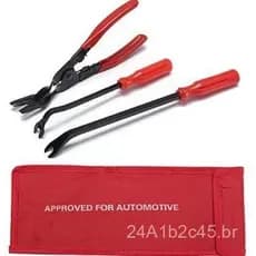 Conjunto de 3 peças de alicates para remoção de clipes de plástico + levantador de clipes de plástico para painéis de po