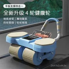 Rolo abdominal automático de quatro rodas para exercícios abdominais, uso doméstico para homens e mulheres, rolo com apo