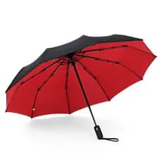Guarda-chuva de dupla camada, dobrável totalmente automático, guarda-chuva de tecido de dupla camada com dez varetas, re