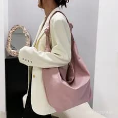 Nova Bolsa Tote de Nylon Estilo Casual 2025, Versão Coreana, Bolsa Transversal Feminina da Moda, Bolsa de Ombro Versátil