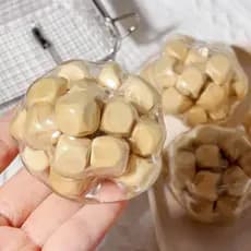Bola Artesanal De Madeira Pitada Jogar Brinquedo Descompressão Ventilação